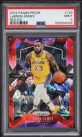 2019 Panini Prizm Red Ice LeBron James #129 PSA 9 MINT on Fanatics
