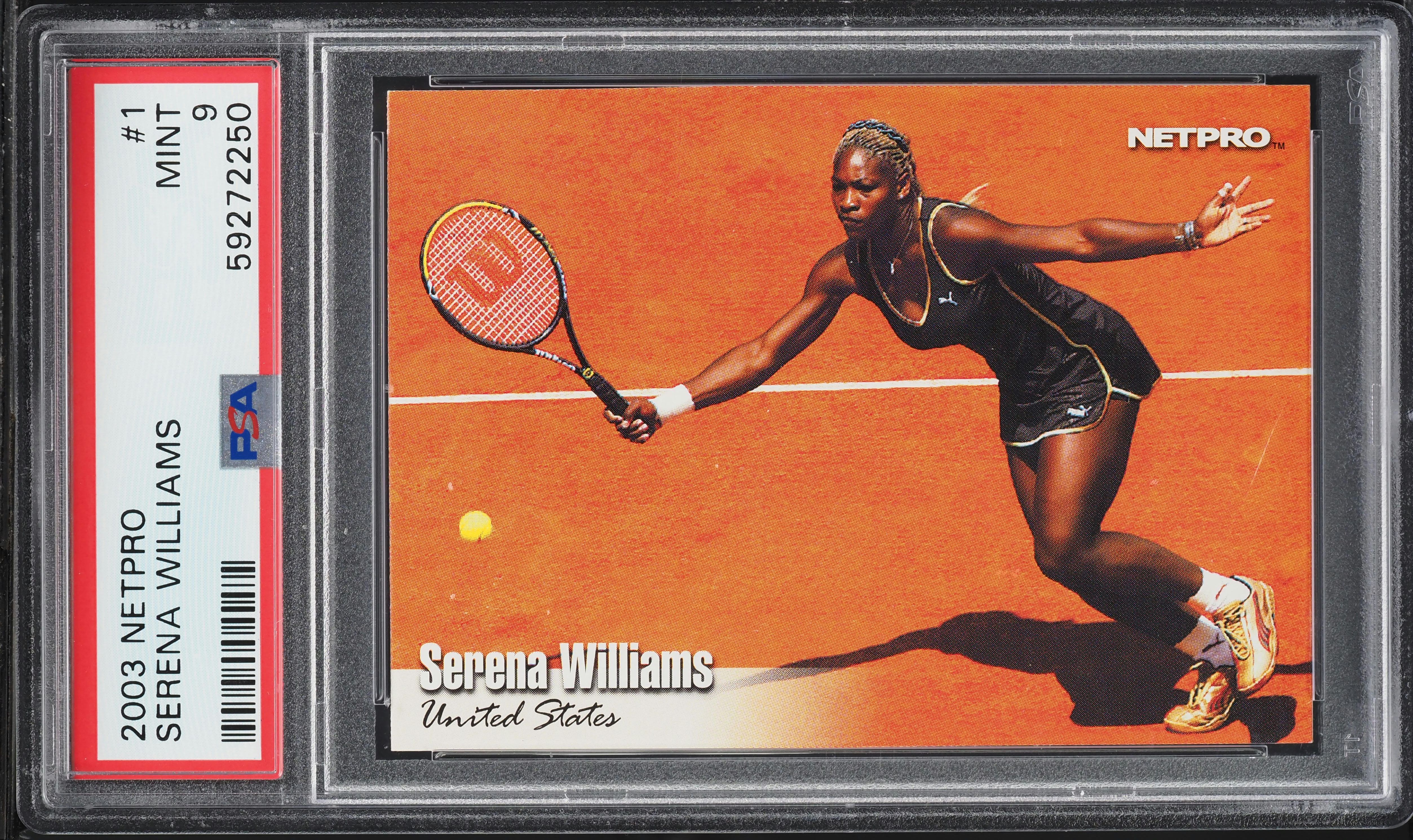 2003 Netpro Tennis Serena Williams ROOKIE #1 PSA 9 MINT on