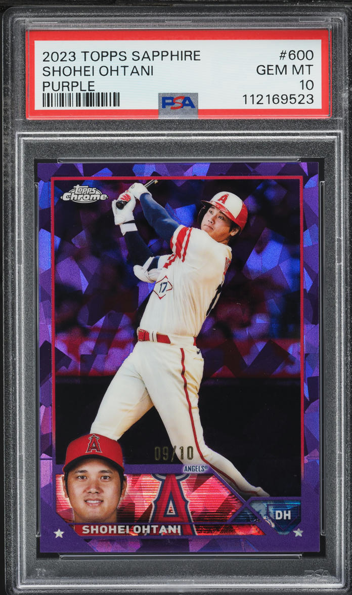 2023 Topps Chrome Sapphire Purple Shohei Ohtani /10 #600 PSA 10 GEM MINT