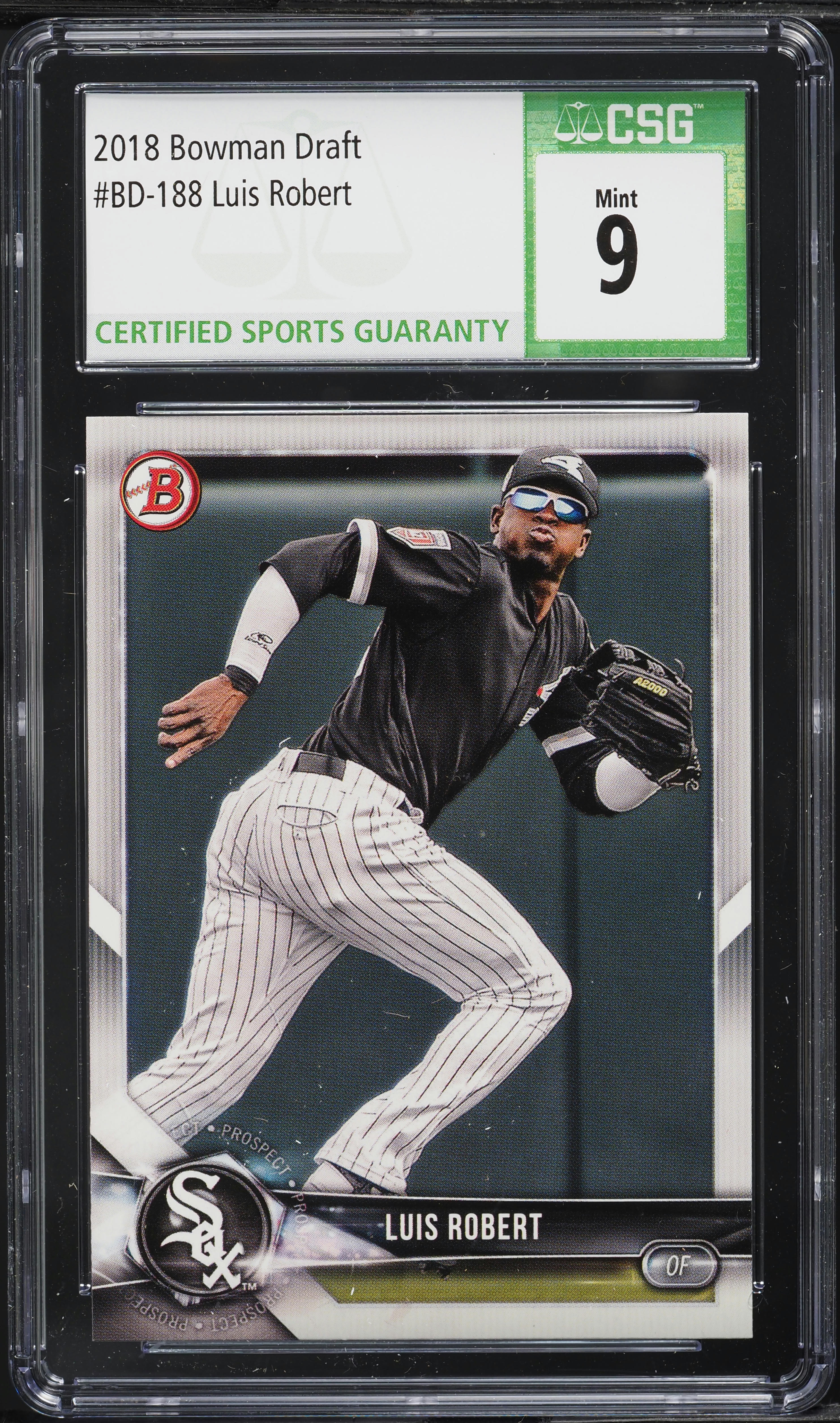 2018 Bowman Draft Luis Robert PROSPECT #BD-188 CSG 9 MINT on