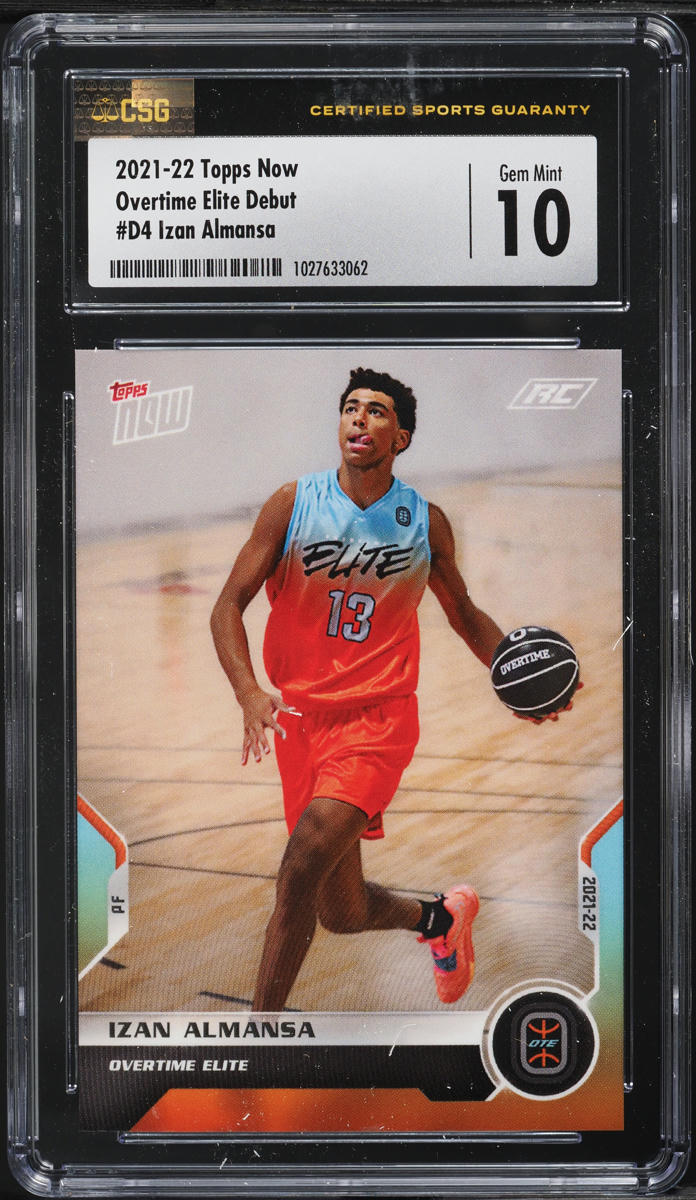 2021 Topps Now Overtime Elite Debut Izan Almansa ROOKIE #D4 CSG 10 GEM MINT