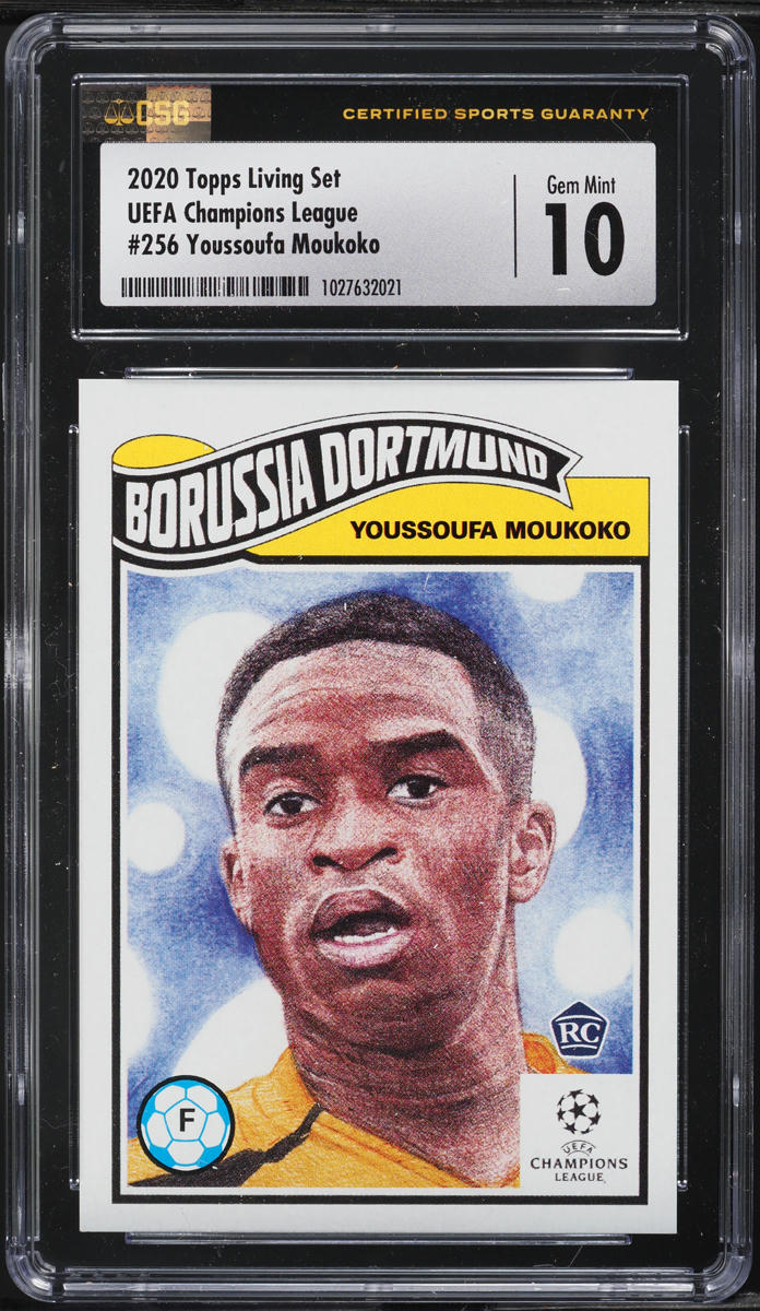 2020 Topps Living Set UEFA Youssoufa Moukoko ROOKIE #256 CSG 10 GEM MINT