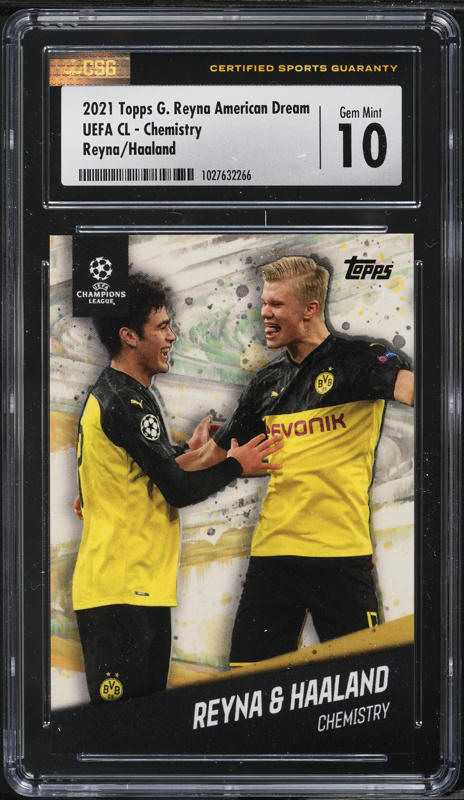 2021 Topps Now UEFA Champions League Erling Haaland #10 CSG 10 GEM