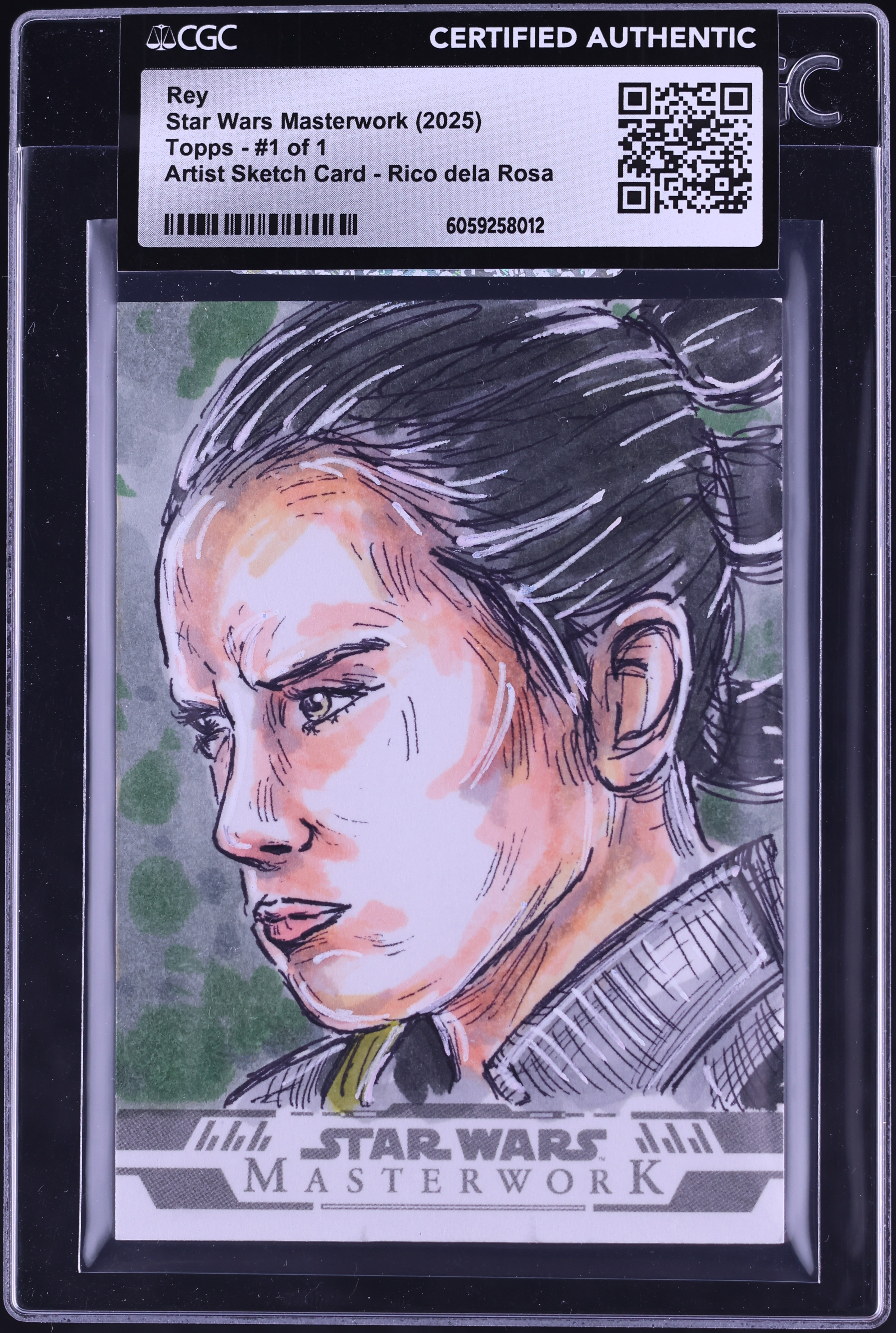 2025 Topps Star Wars Masterwork Sketch Card Rico Dela Rosa Rey 1/1