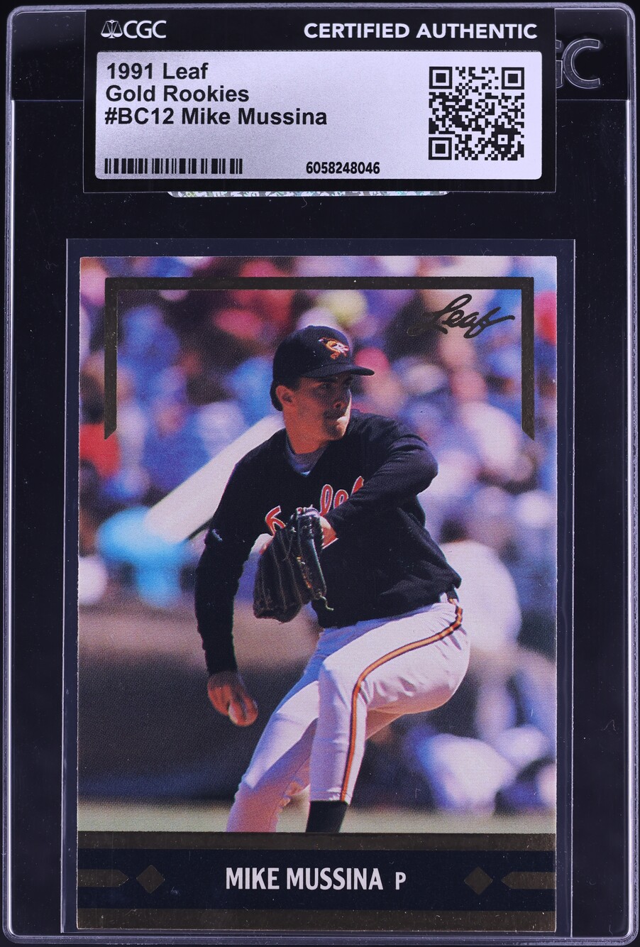 1991 Leaf Gold Mike Mussina ROOKIE #BC12 CGC AUTH