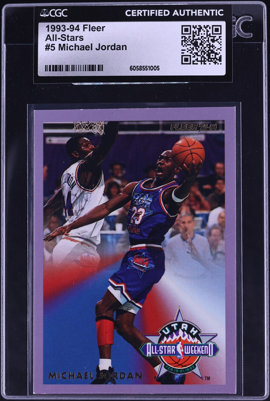 1993 Fleer All-Stars Michael Jordan #5 CGC AUTH