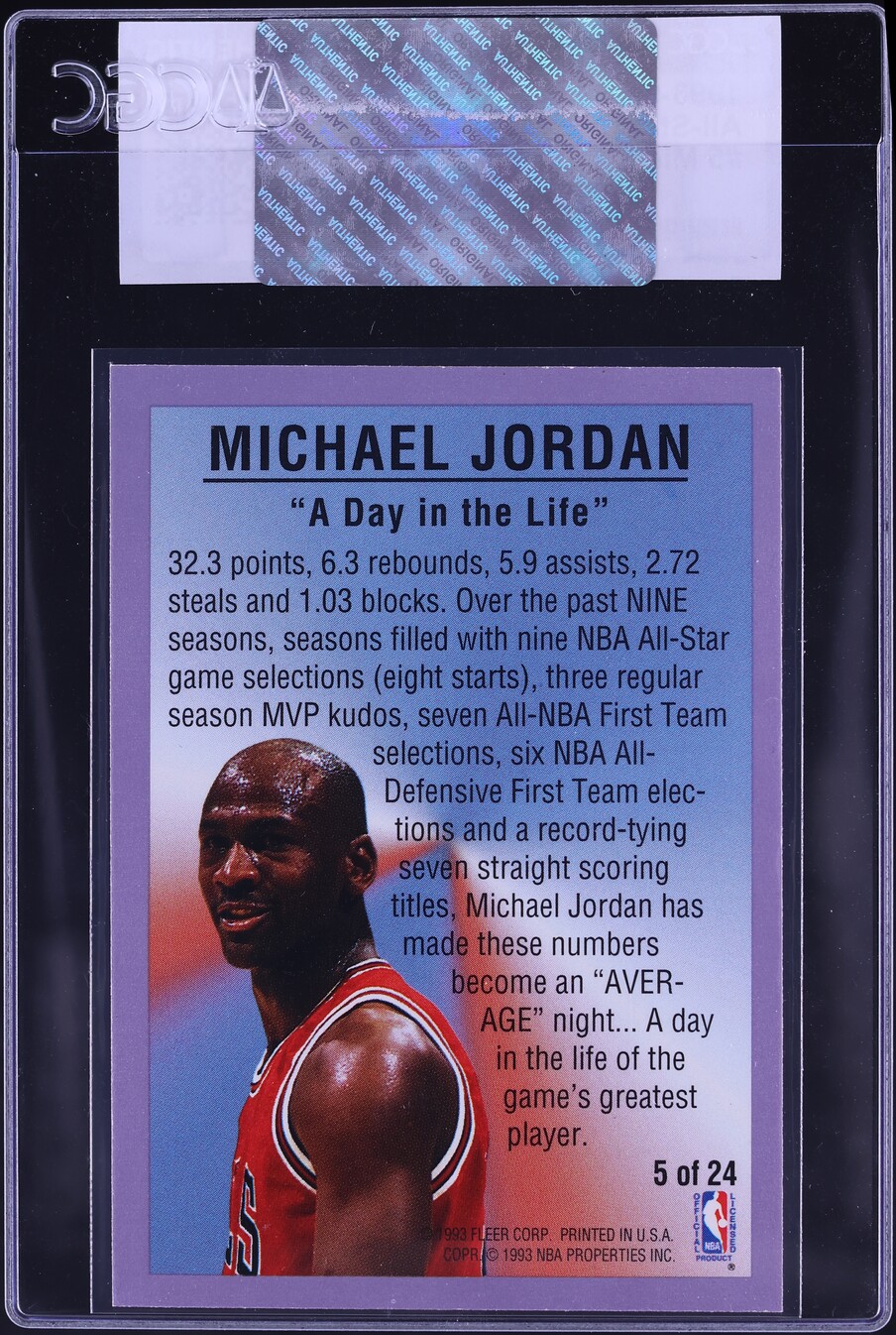 1993 Fleer All-Stars Michael Jordan #5 CGC AUTH