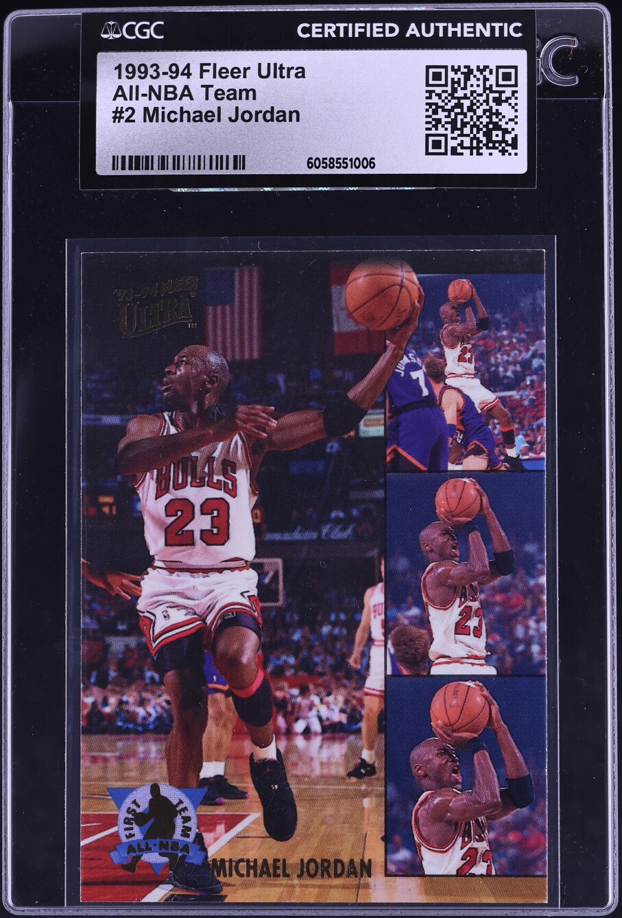 1993 Ultra All-NBA Team Michael Jordan #2 CGC AUTH