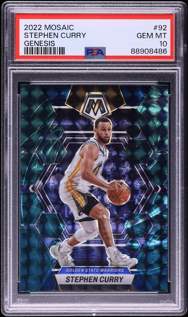 2022 Panini Mosaic Genesis Stephen Curry #92 PSA 10 GEM MINT