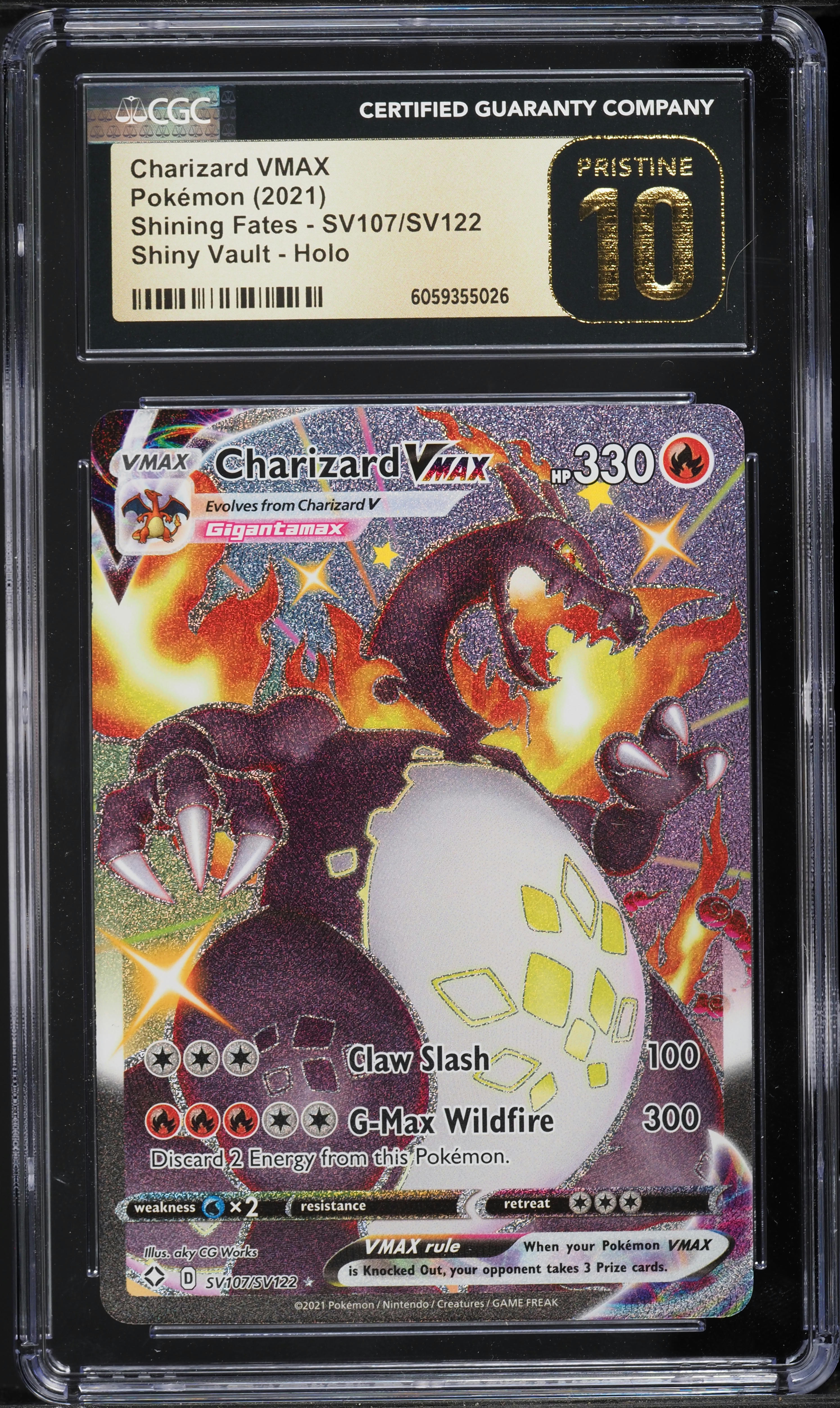 shiny charizard vmax pokemon cards TCG Chinese Star V S4a #308/190 SSR extreme discoloration Charizard VMAX Full Art 2021