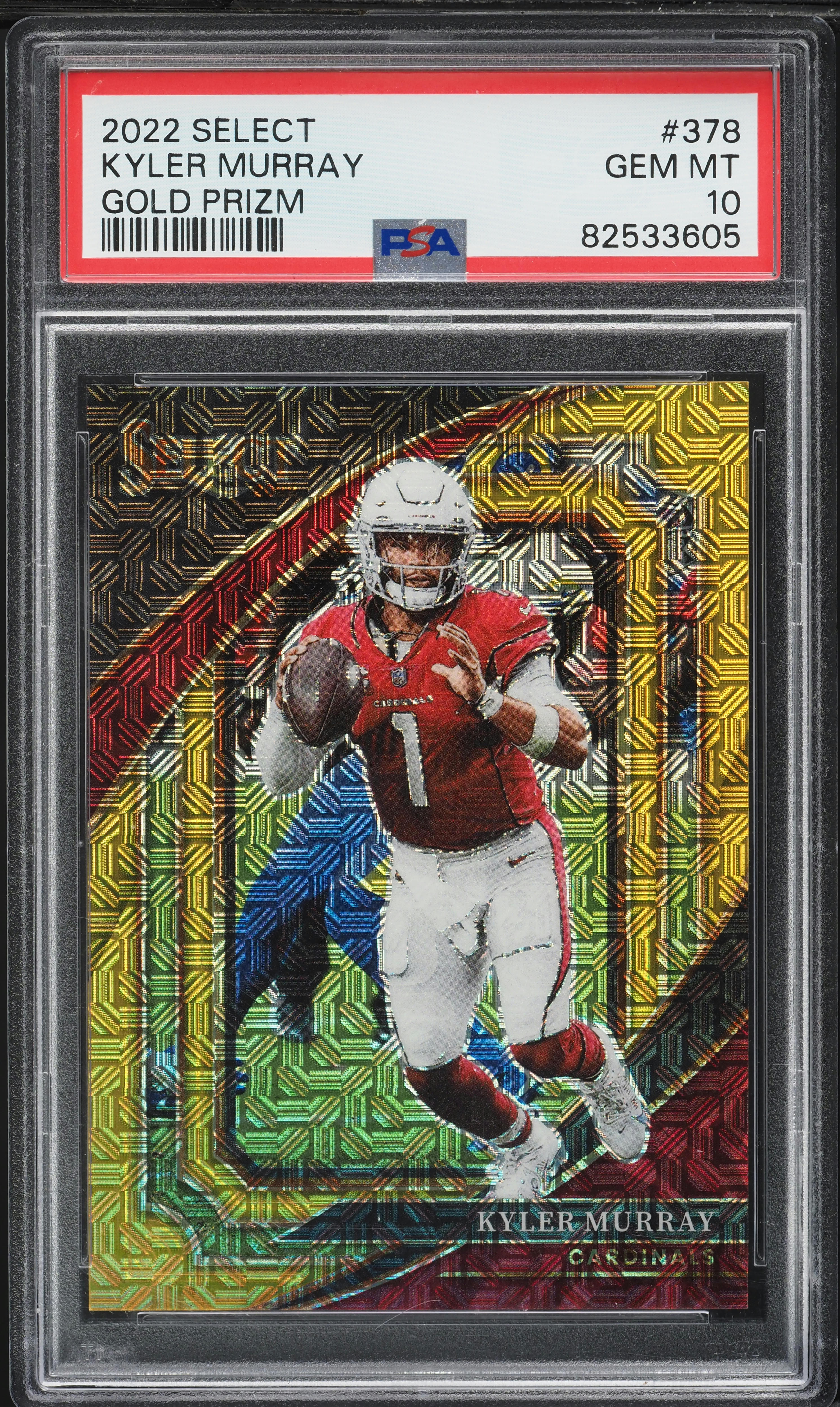 2022 Select Suite Level Gold Prizm Kyler Murray /10 #378 PSA 10