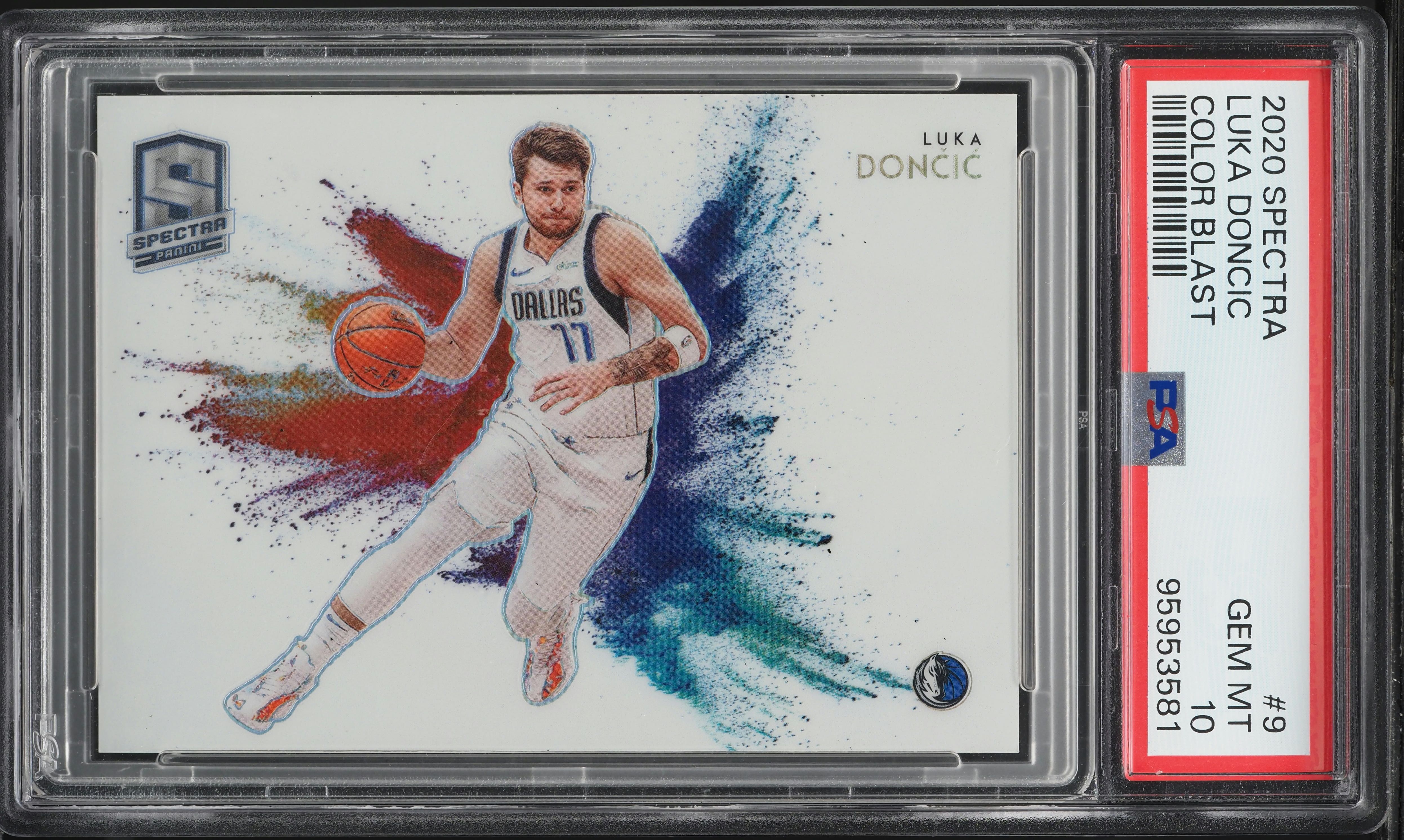 2020 Panini Spectra Color Blast Luka Doncic #9 PSA 10 GEM MINT on