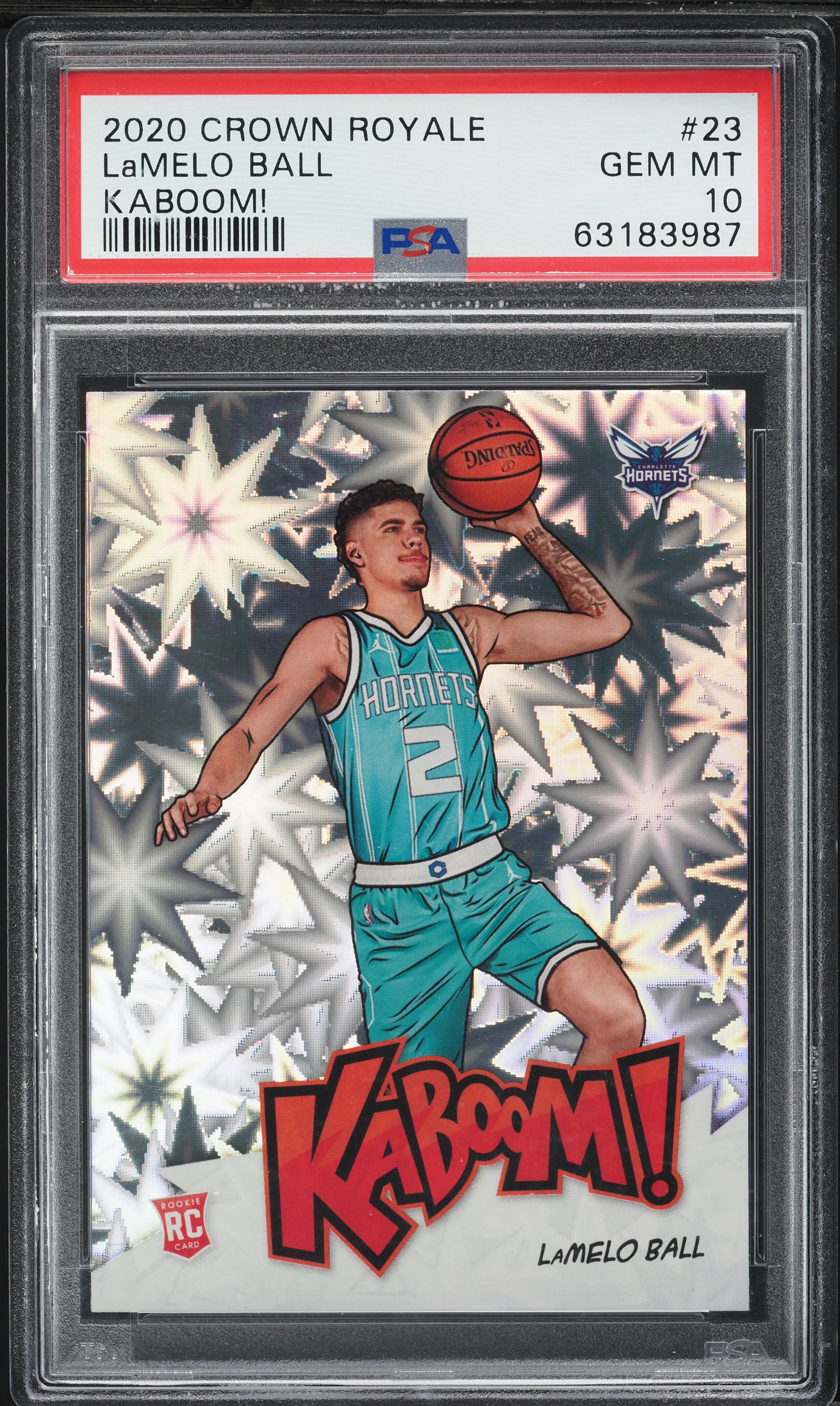 2020 Crown Royale Kaboom! LaMelo Ball ROOKIE #23 PSA 10 GEM MINT 