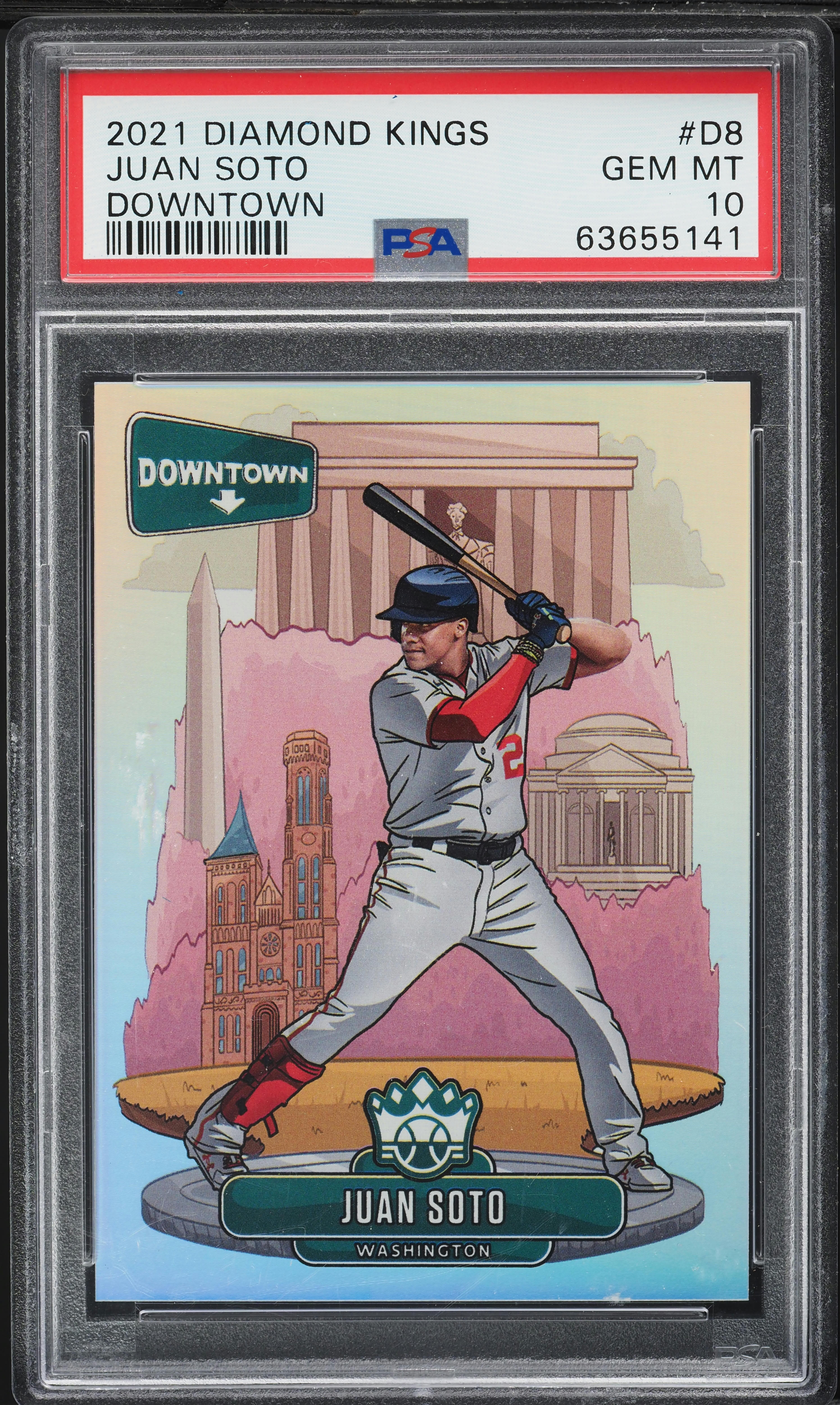 2021 Panini Diamond Kings Downtown Juan Soto #D-8 PSA 10 GEM MINT