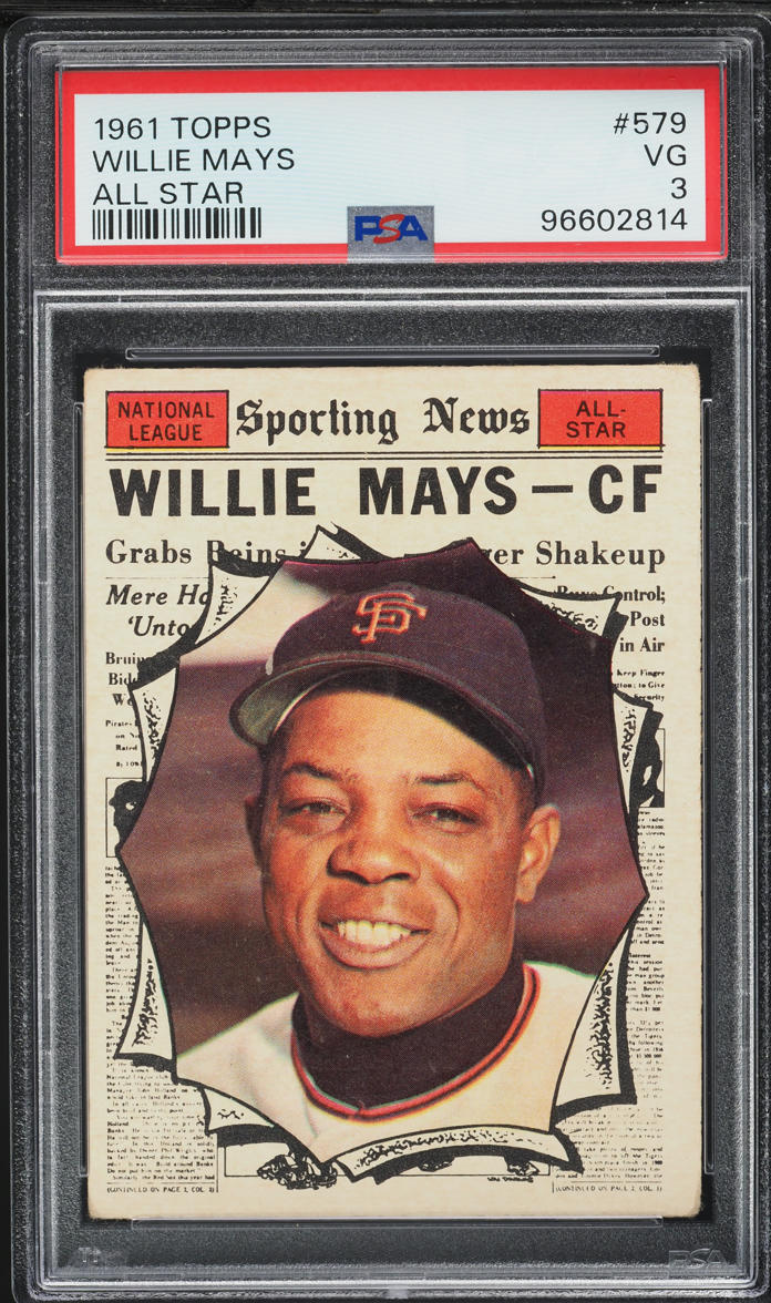 1961 Topps Willie Mays ALL-STAR #579 PSA 3 VG