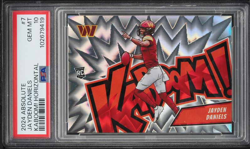 2024 Absolute Kaboom! Horizontal Jayden Daniels ROOKIE #7 PSA 8 NM
