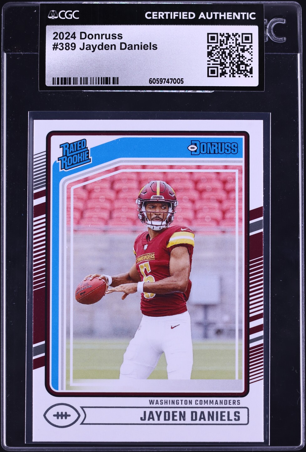 2024 Donruss Football Jayden Daniels ROOKIE #389 CGC AUTH