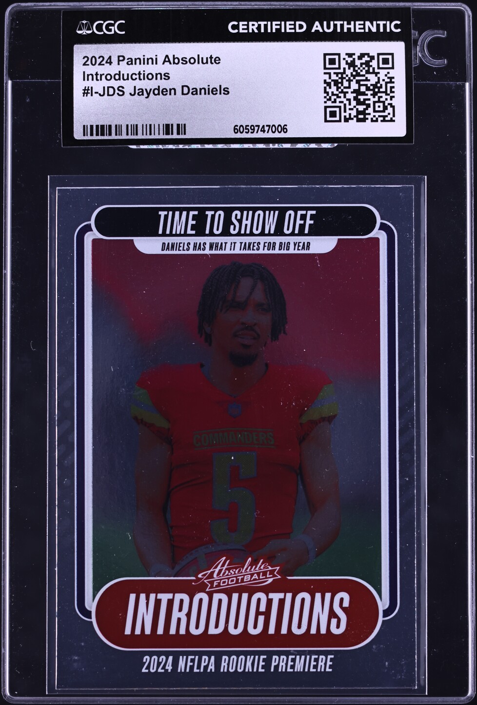 2024 Absolute Introductions Jayden Daniels ROOKIE #I-JDS CGC AUTH