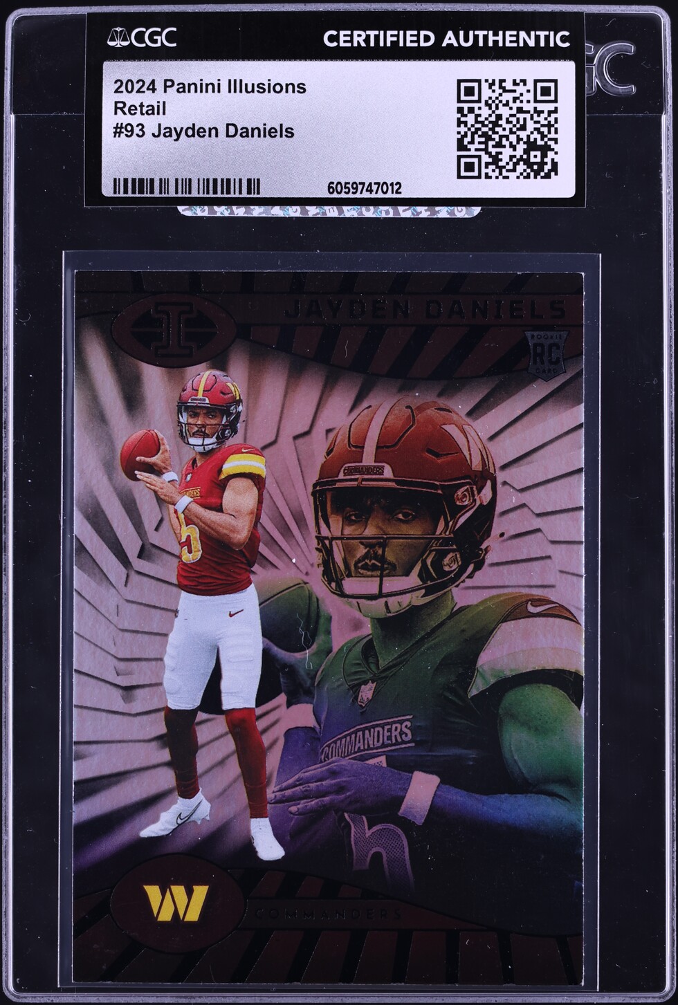2024 Panini Illusions Retail Jayden Daniels ROOKIE #93 CGC AUTH