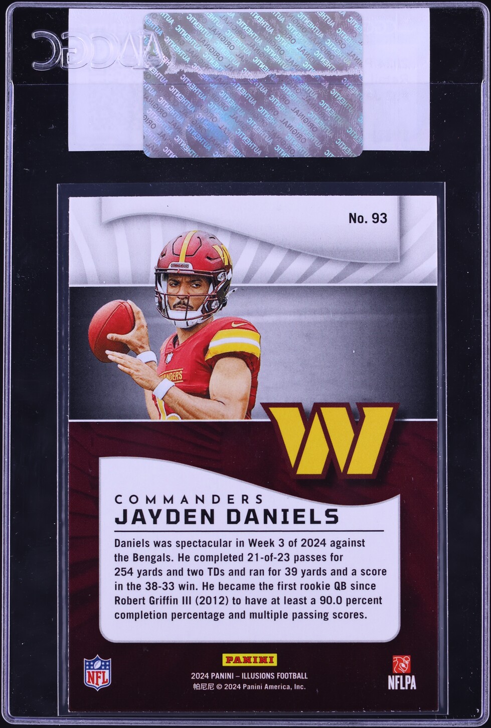 2024 Panini Illusions Retail Jayden Daniels ROOKIE #93 CGC AUTH