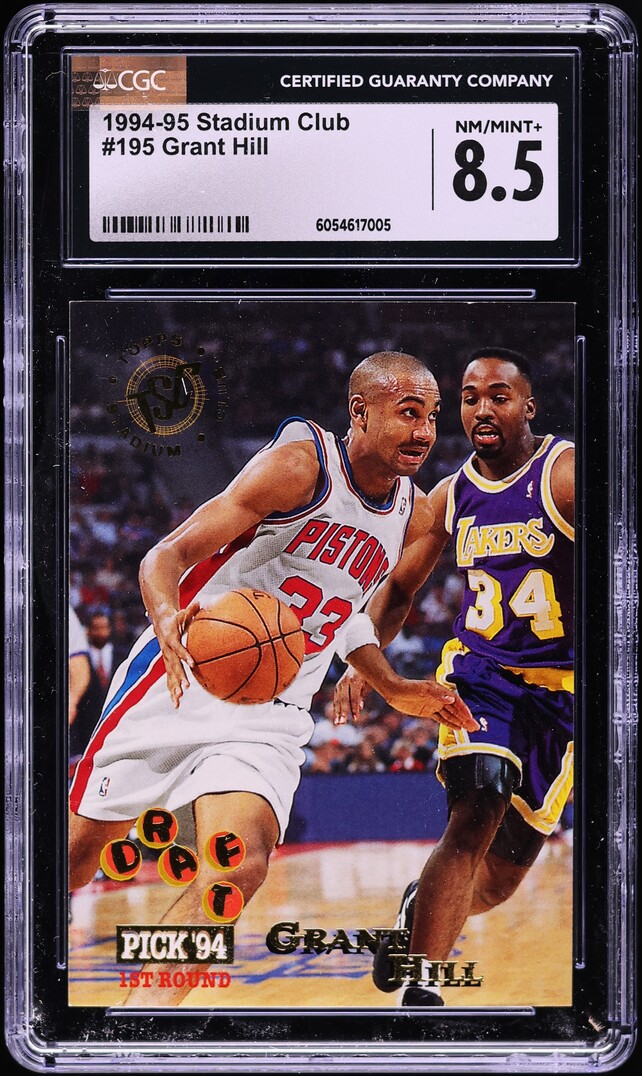 1994 Stadium Club Basketball Grant Hill ROOKIE #195 CGC 8.5 NM-MT+