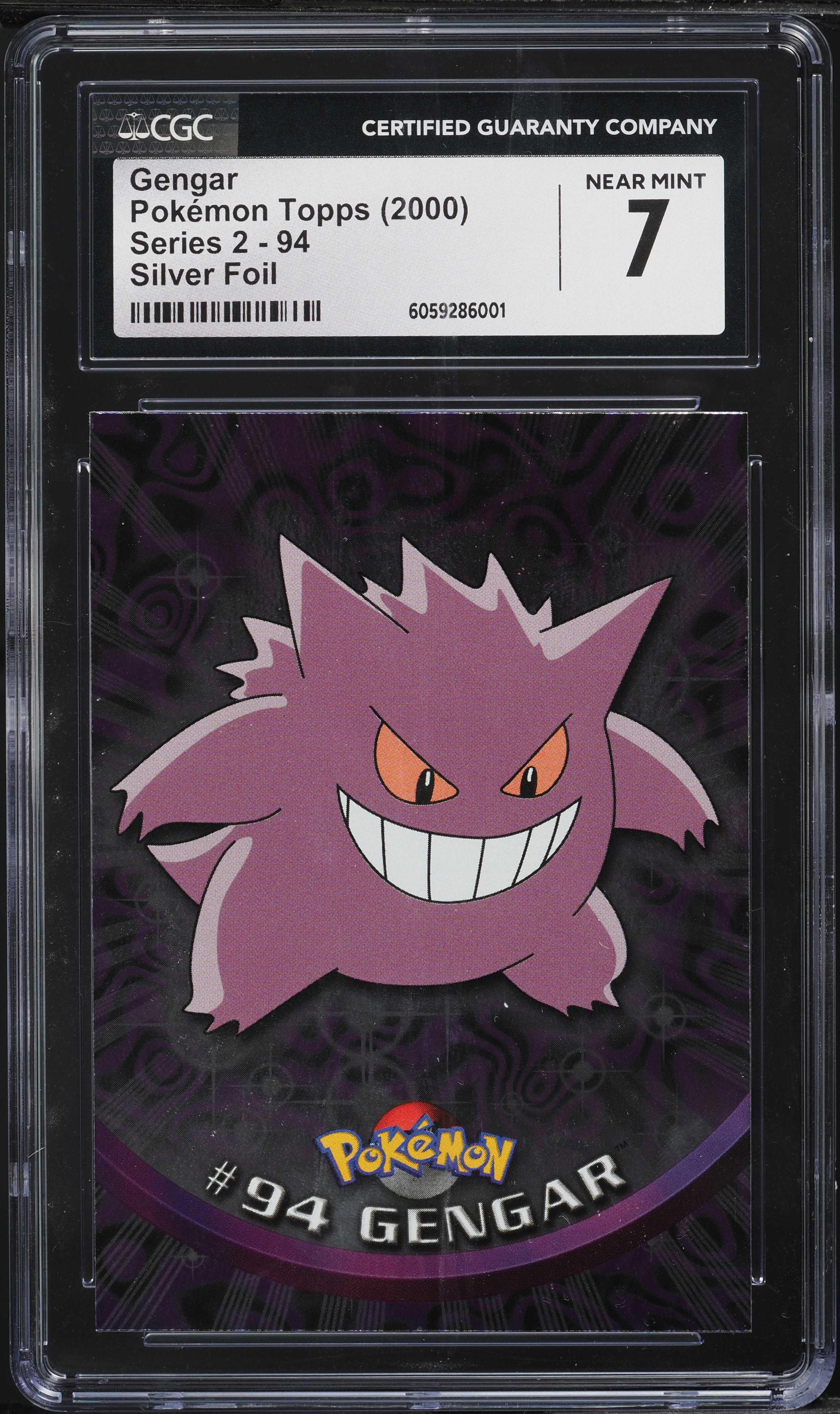 2000 Topps Pokemon Series 2 Silver Foil Gengar #94 CGC 7 NRMT on 