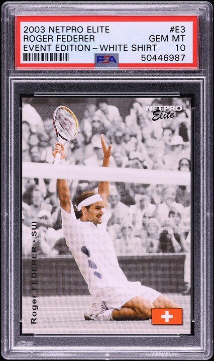 2003 Netpro Elite Event Edition Roger Federer ROOKIE #E3 PSA 10