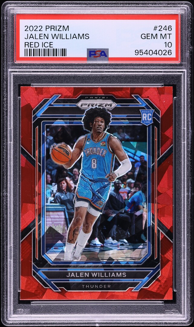 2022 Panini Prizm Red Ice Jalen Williams ROOKIE #246 PSA 10 GEM MINT