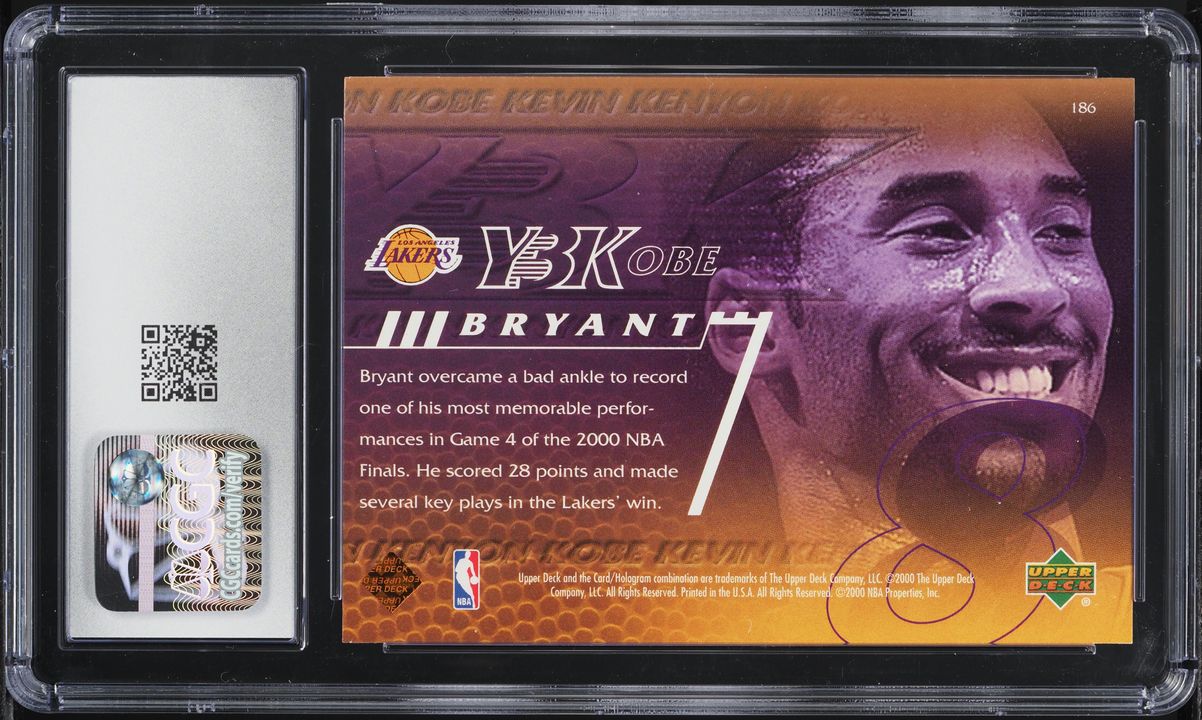 2000 Upper Deck Basketball Kobe Bryant #186 CGC 8 NM-MT