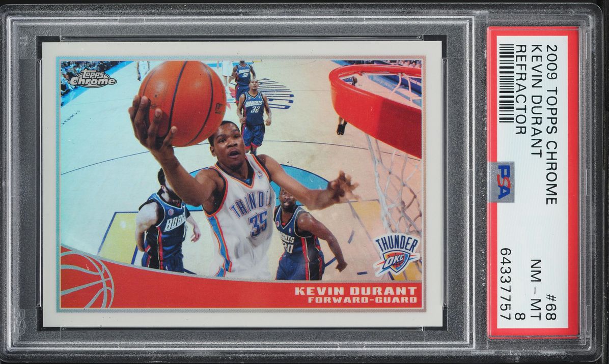 2009 Topps Chrome Refractor Kevin Durant /500 #68 PSA 8 NM-MT