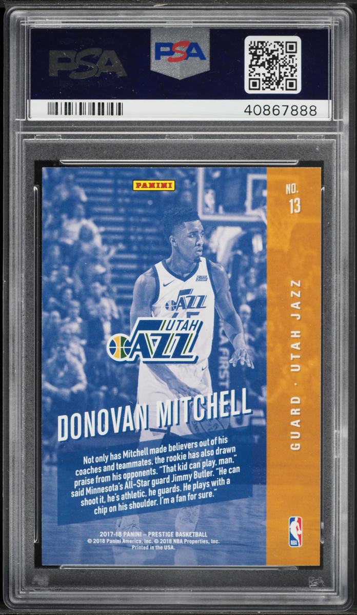 2017 Panini Prestige Class Donovan Mitchell ROOKIE #13 PSA 10 GEM MINT