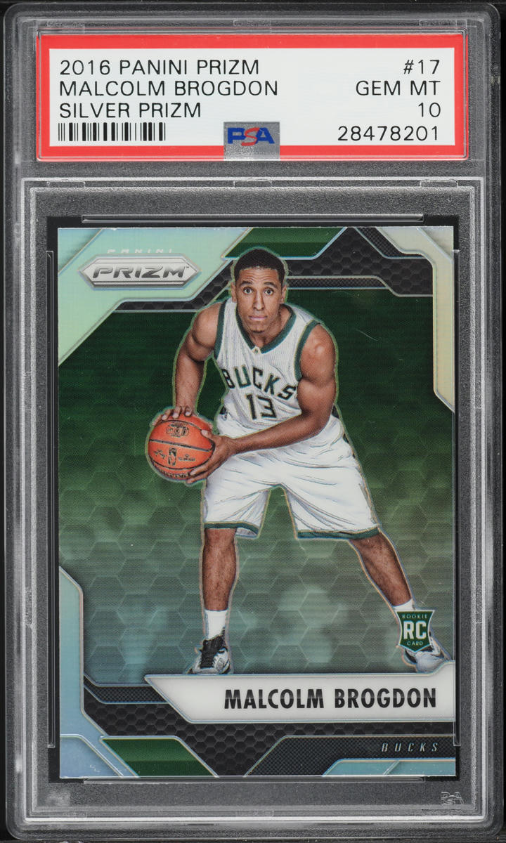 2016 Panini Prizm Silver Malcolm Brogdon ROOKIE #17 PSA 10 GEM MINT