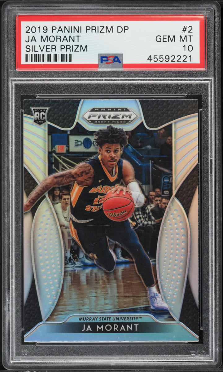 2019 Panini Prizm Draft Picks Silver Ja Morant ROOKIE #2 PSA 10 GEM MINT