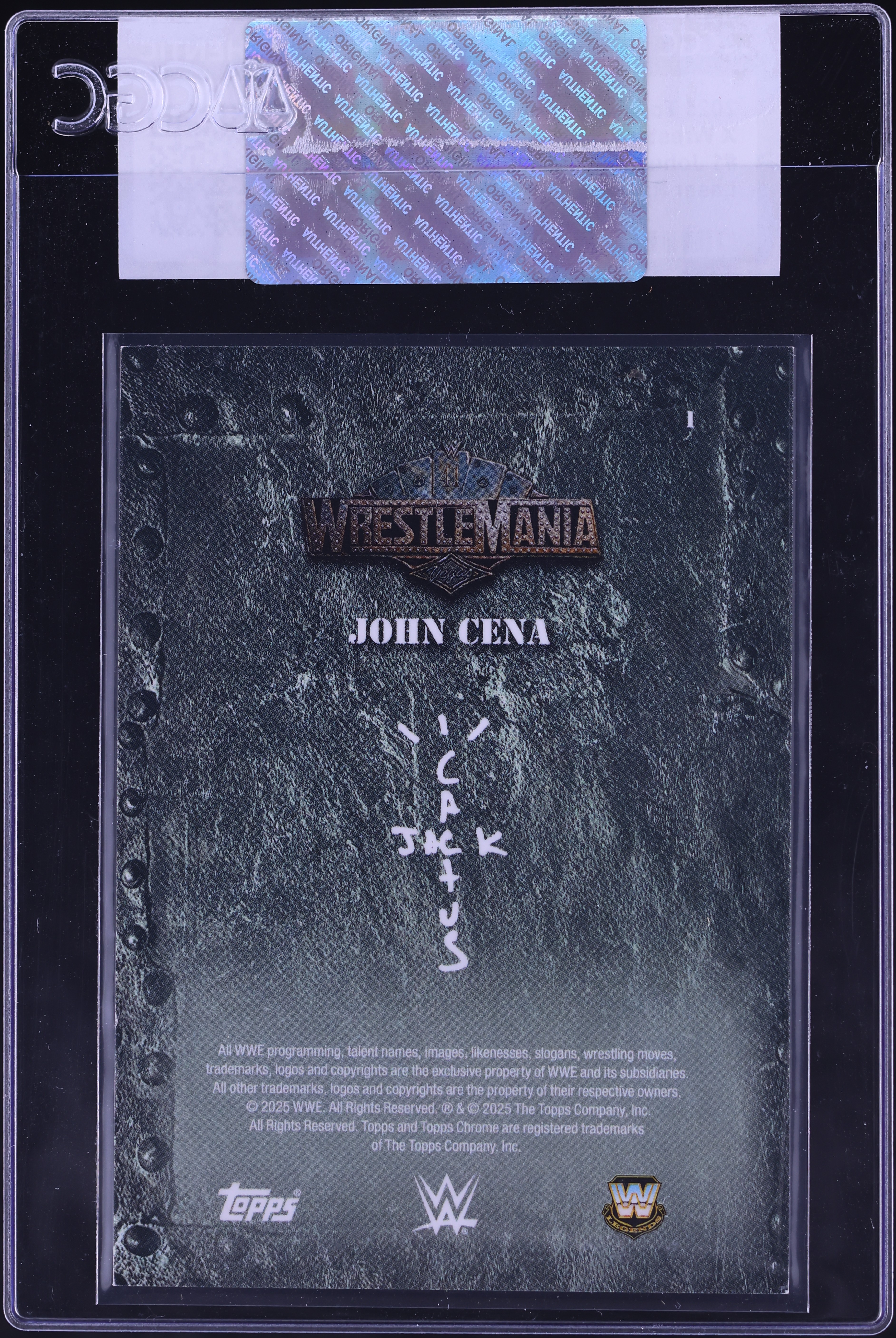 2025 Topps Chrome WWE Cactus Jack X Laser RayWave Ref John Cena 20