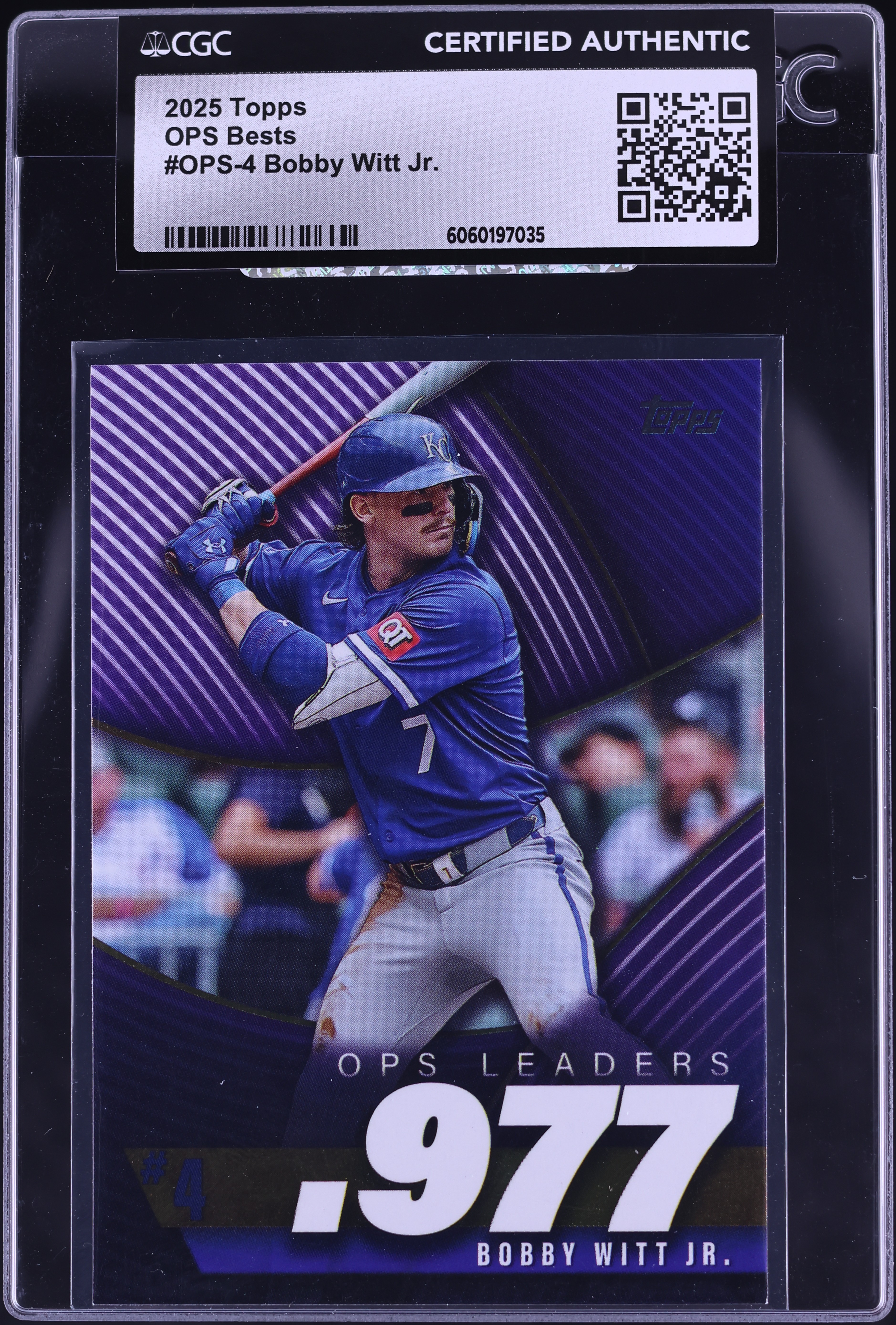 2025 Topps OPS Bests Bobby Witt Jr. #OPS-4 CGC AUTH on Fanatics 