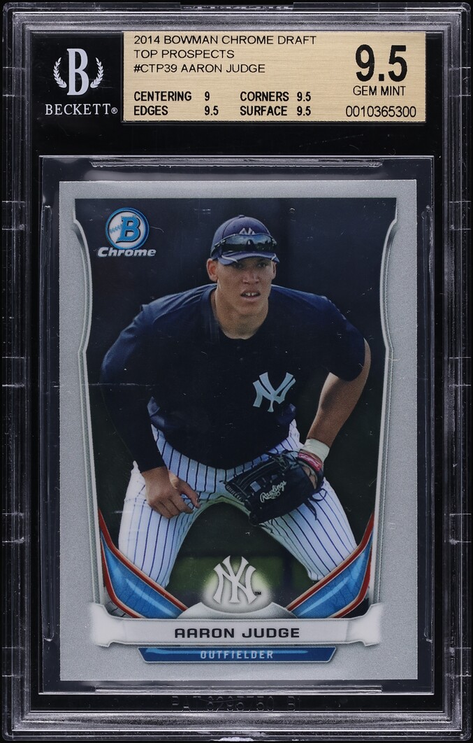 2014 Bowman Chrome Aaron Judge PROSPECT #CTP-39 BGS 9.5 GEM MINT