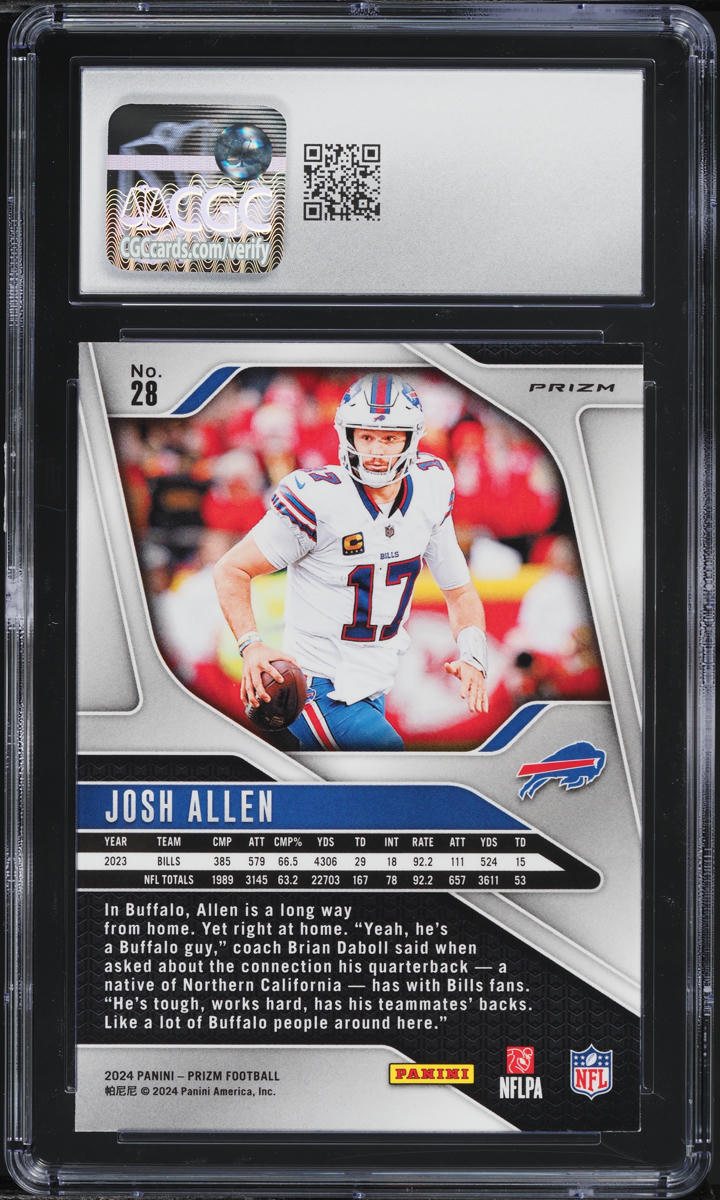 2024 Panini Prizm Red White & Blue Josh Allen #28 CGC 9 MINT