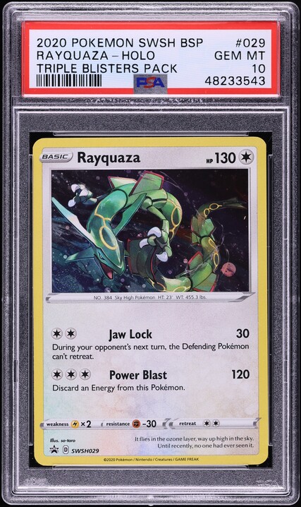 2020 Pokemon Sword & Shield Promo Rayquaza #SWSH029 CGC 10 GEM MINT on  Fanatics Collect