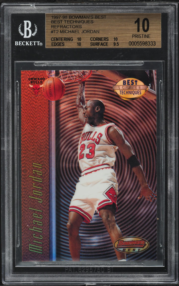 1997 Bowman's Best Techniques Refractor Michael Jordan #T2 BGS 10 PRISTINE