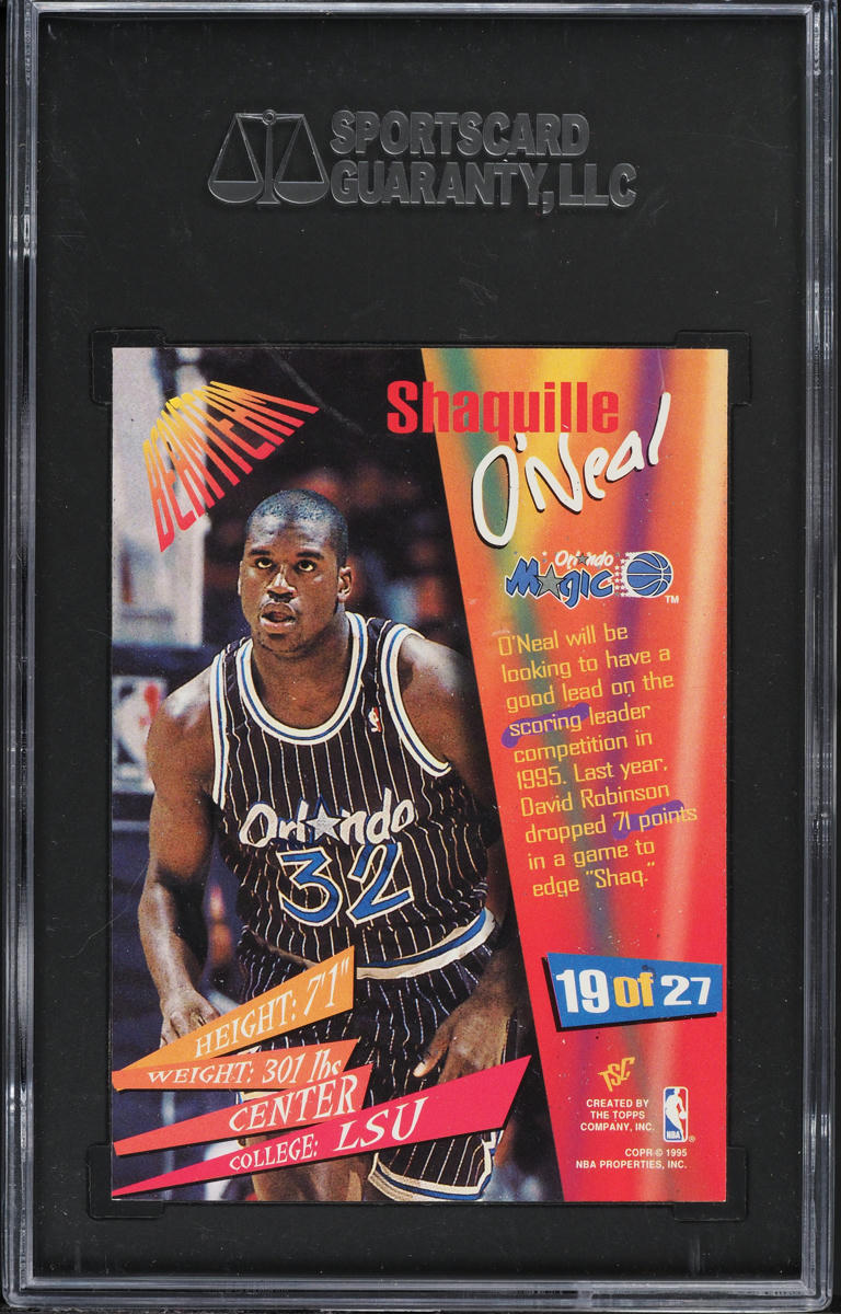 1994 Stadium Club Beam Team Members Only Shaquille O'Neal #19 SGC 9 MINT
