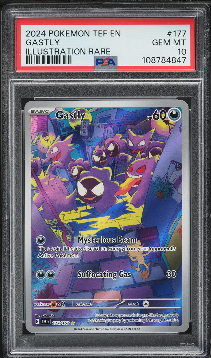 2024 Pokemon Scarlet & Violet Temporal Forces IR Gastly #177 PSA 10 GEM MINT