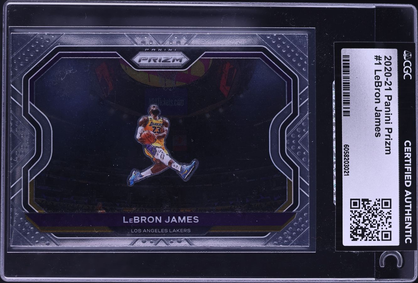 2020 Panini Prizm LeBron James #1 CGC AUTH