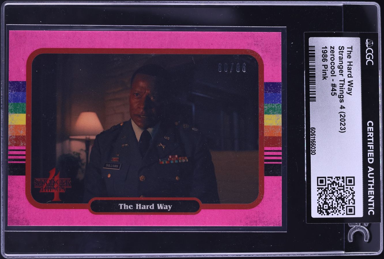 2023 Zerocool Stranger Things 4 '86 Pink The Hard Way /86 #45 CGC AUTH
