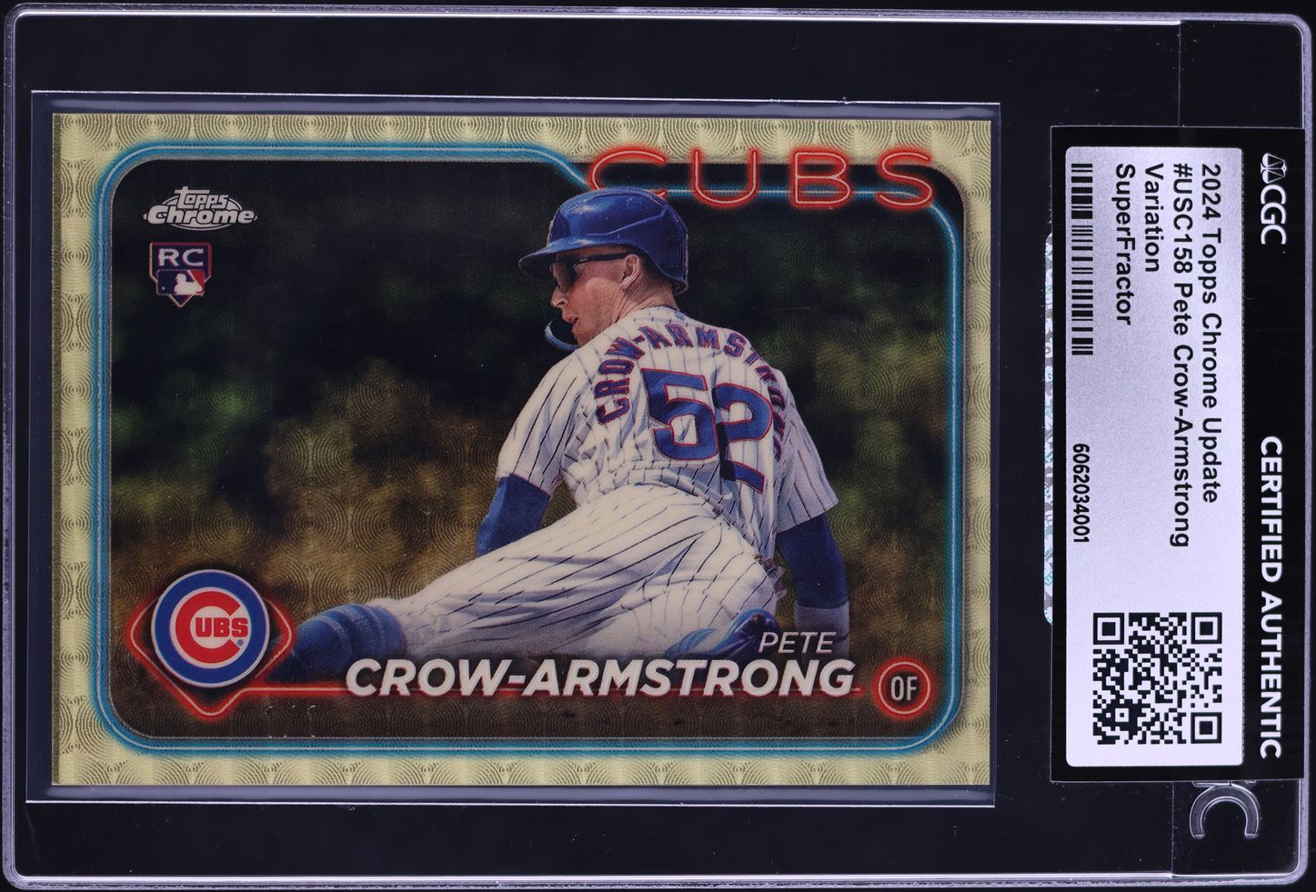 2024 Topps Chrome Update Superfractor Pete Crow-Armstrong ROOKIE 1/1 CGC AUTH