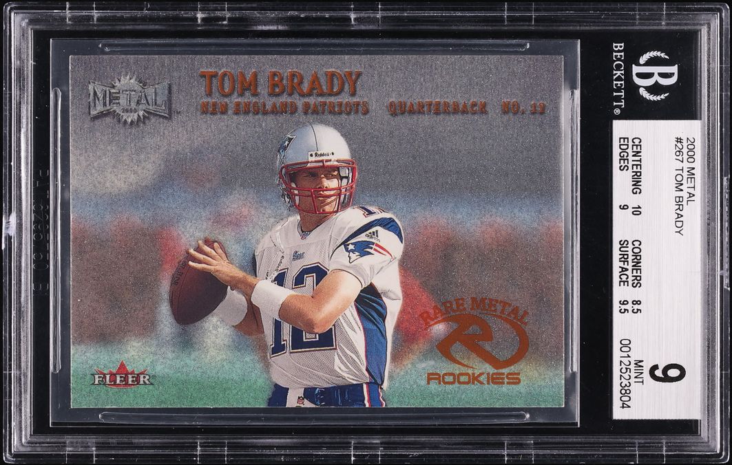 2000 Metal Football Tom Brady ROOKIE #267 BGS 9 MINT