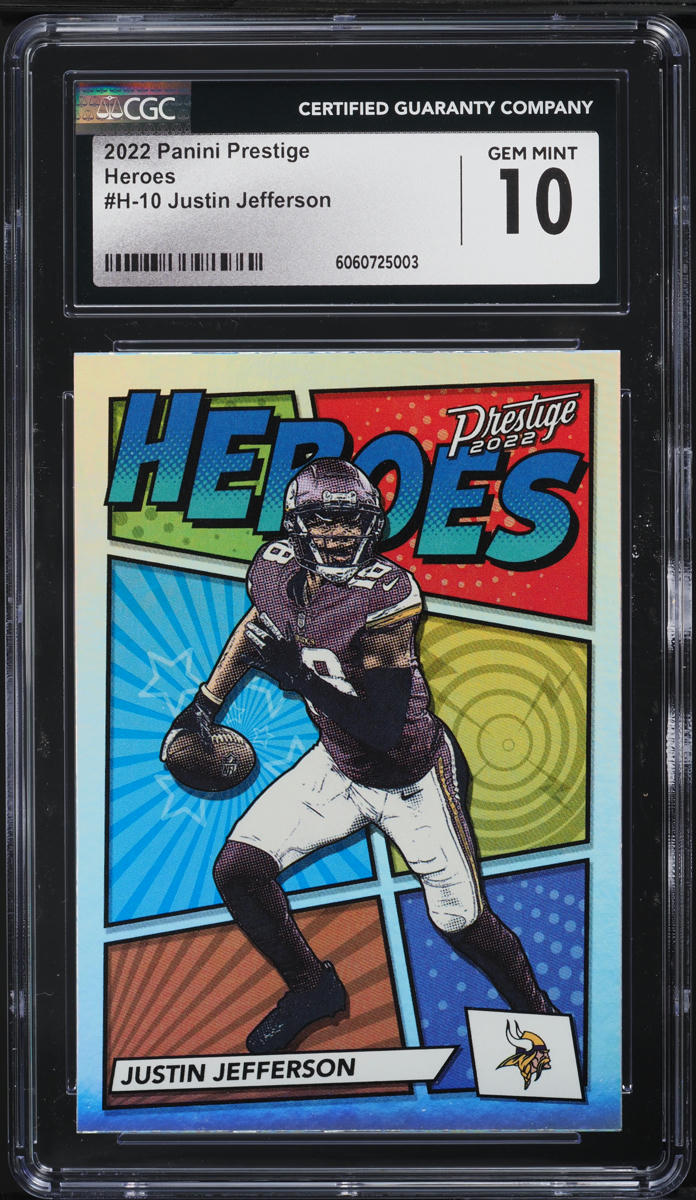 2022 Panini Prestige Heroes Justin Jefferson #H-10 CGC 10 GEM MINT