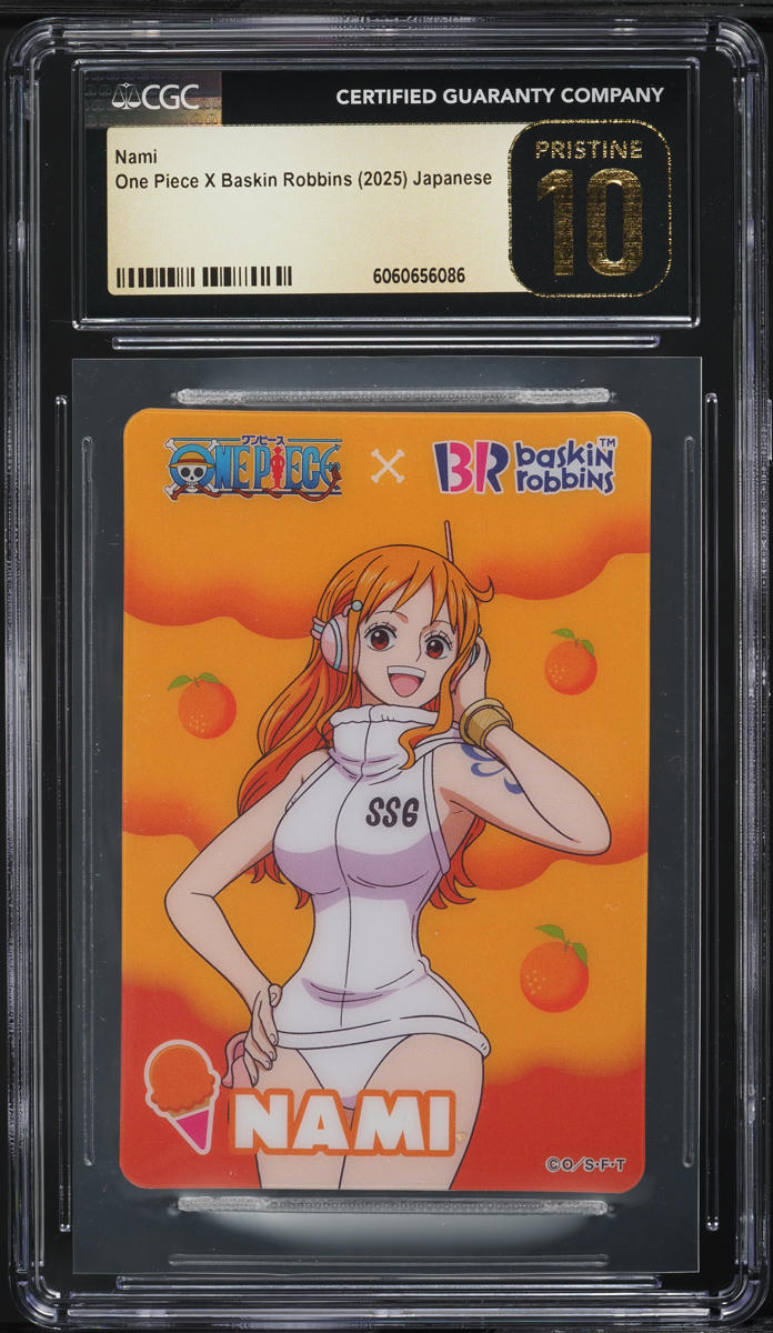 2025 One Piece Japanese X Baskin Robbins Nami CGC 10 PRISTINE on