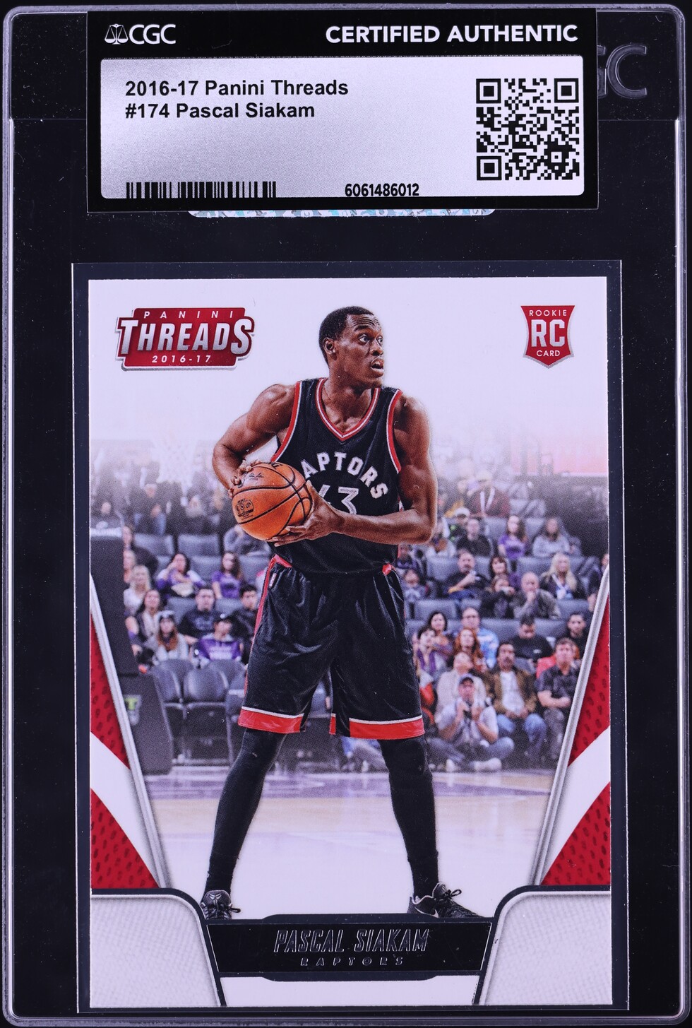 2016 Panini Threads Pascal Siakam ROOKIE #174 CGC AUTH