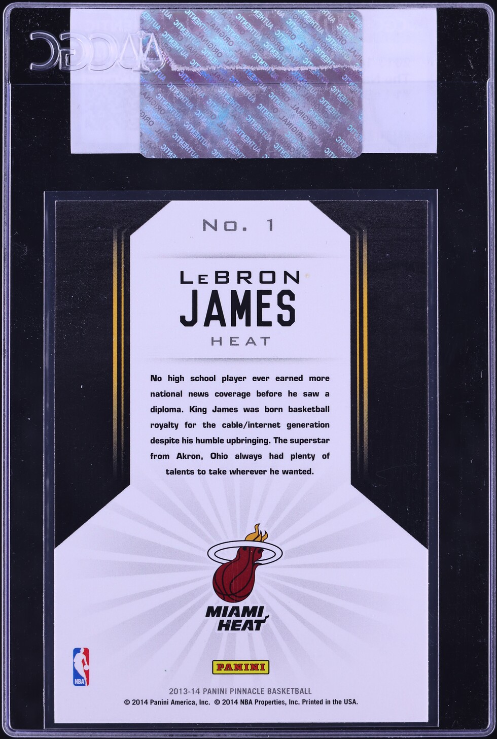 2013 Panini Pinnacle The Naturals LeBron James #1 CGC AUTH