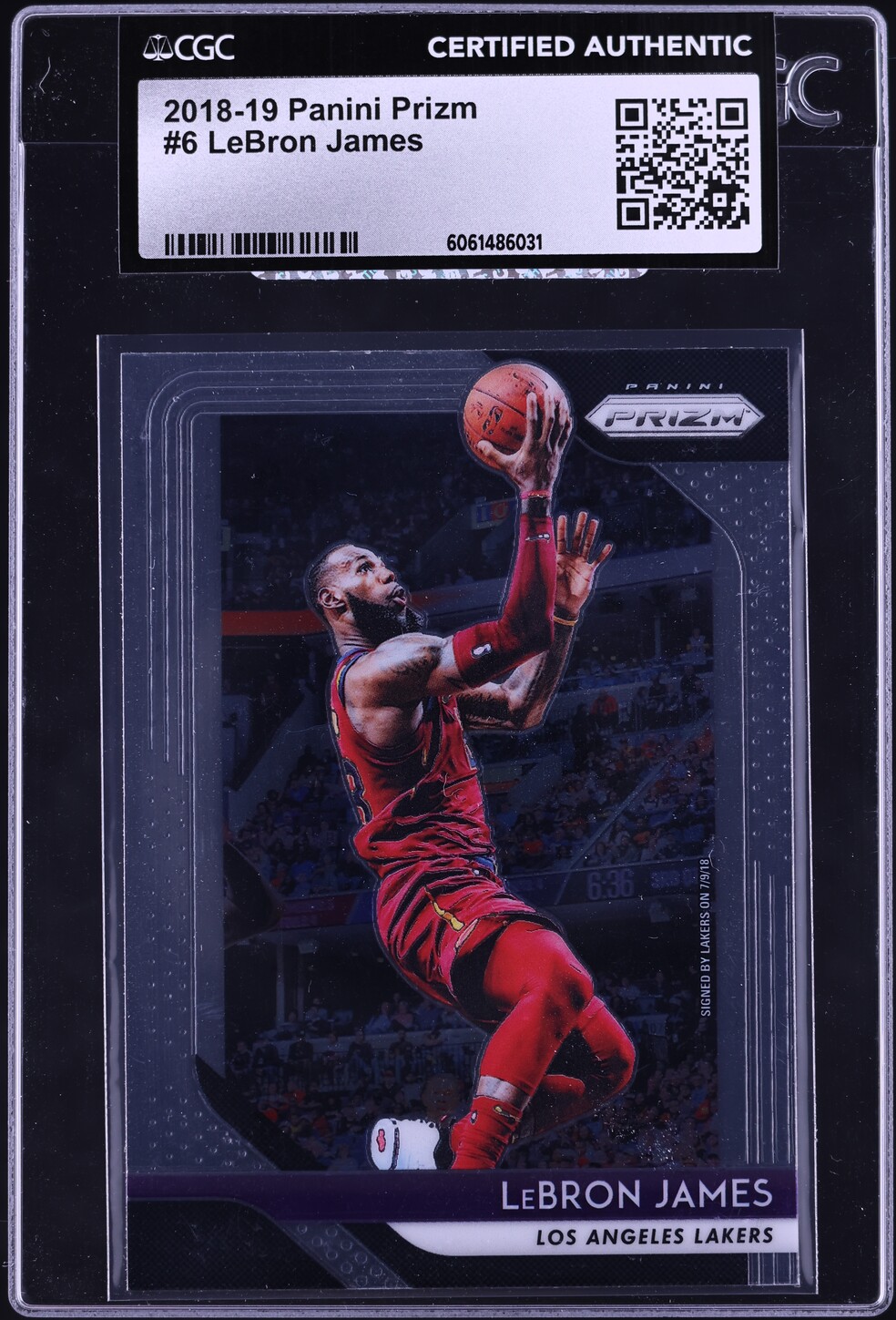2018 Panini Prizm LeBron James #6 CGC AUTH